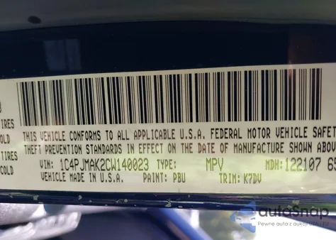 2012 Jeep Liberty Sport from USA, damaged, VIN 1C4PJMAK2CW140023